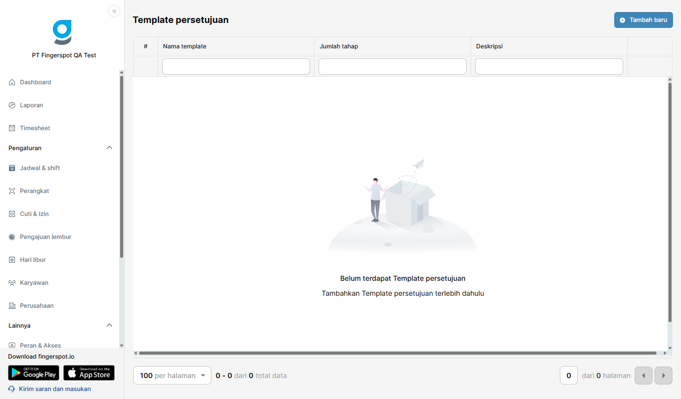 Daftar Template Persetujuan