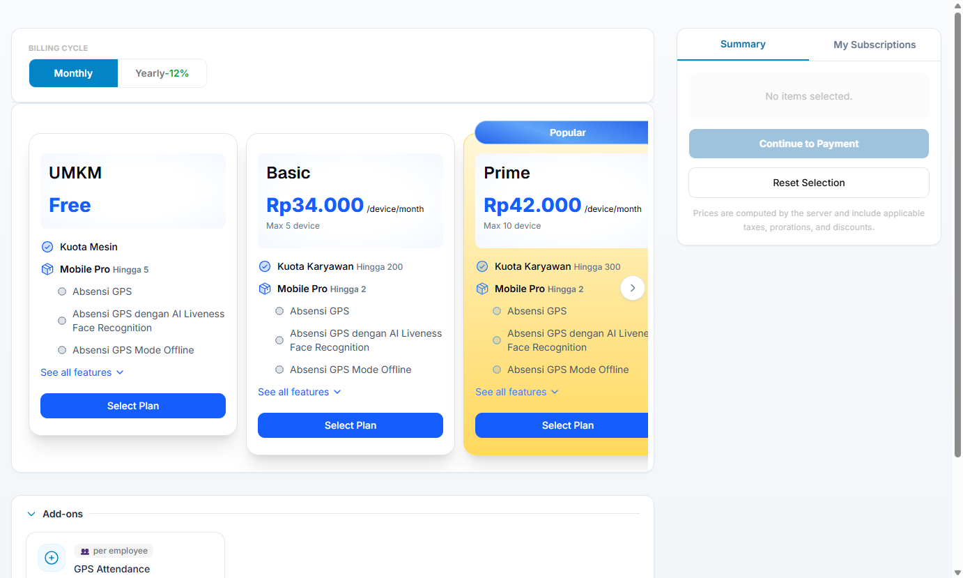 Katalog Paket Pembayaran